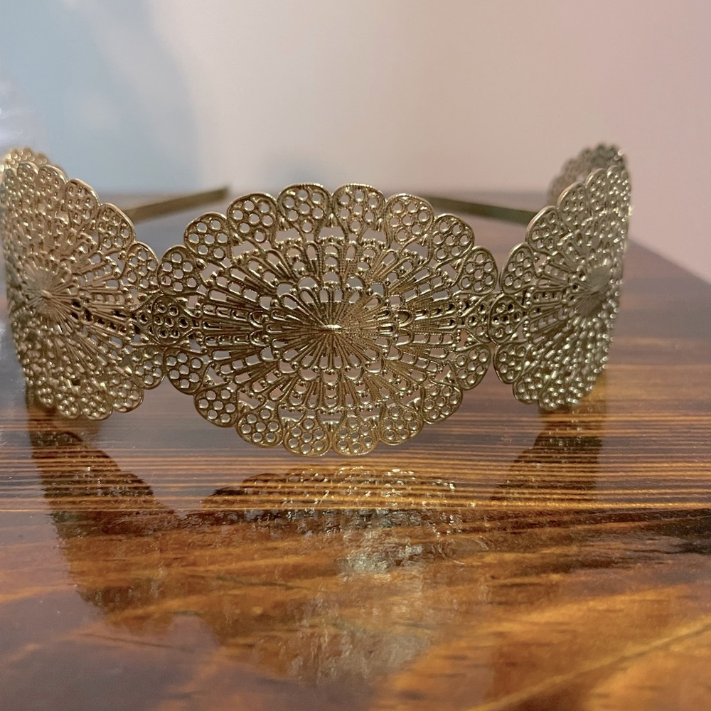 Gold metal headband